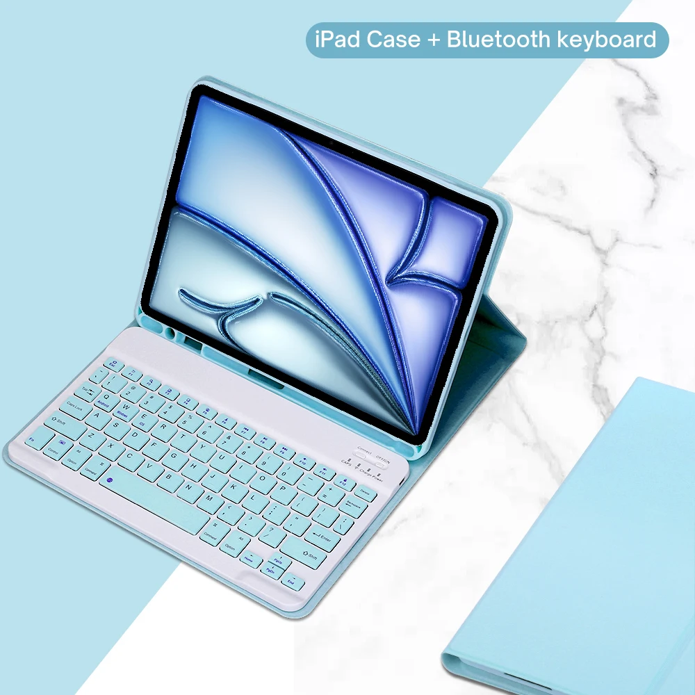 Clavier Pour IPad Air 11 Zoll M3/M2 (2025/2024), Air 5 2022/Air 4 2020