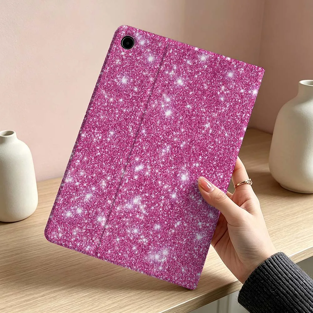 Pink Glitter Pattern Soft Tablet Case Cover