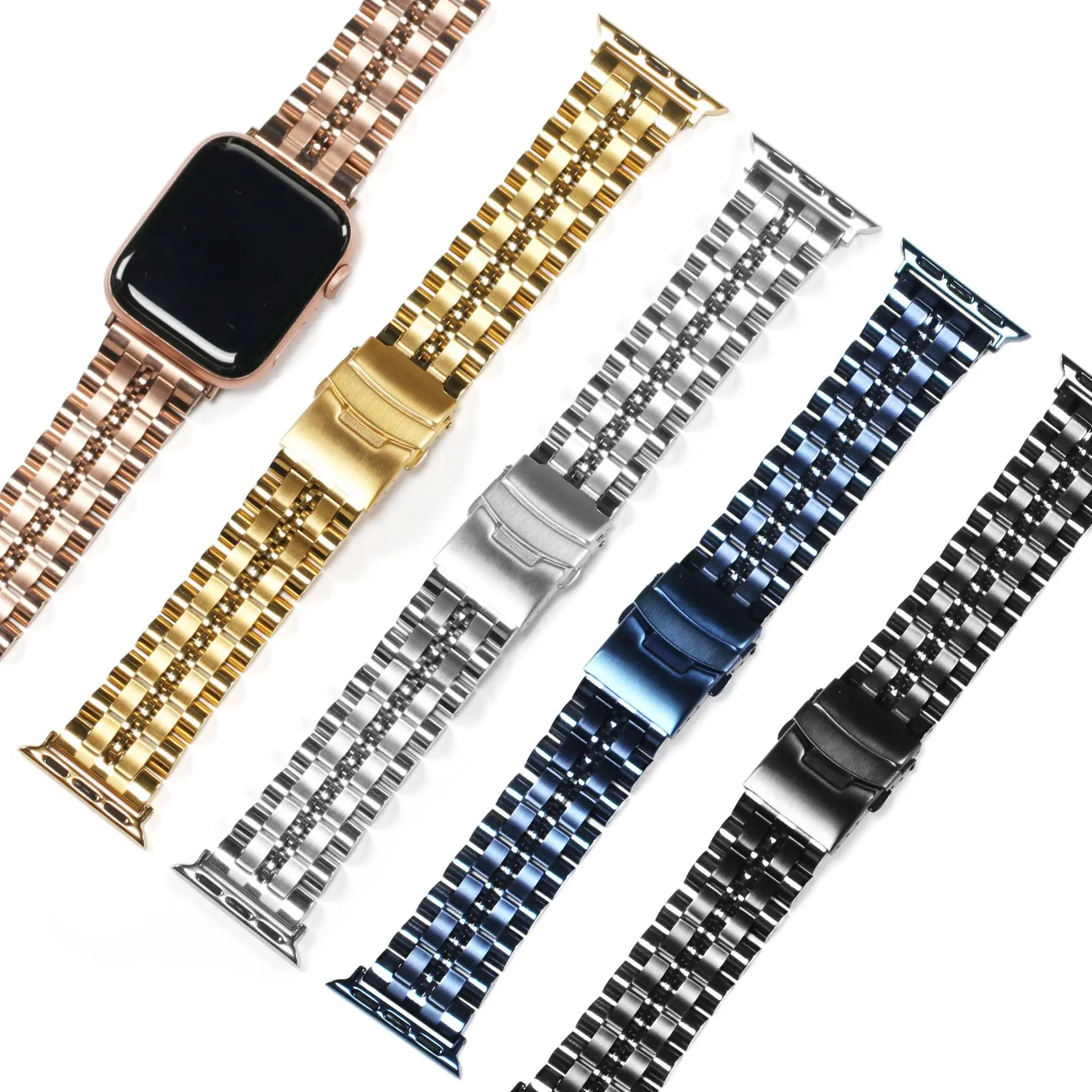 

For Apple Watch Ultra 49mm Band Series 8 7 45mm 44mm 42mm 41mm 40mm Adjustable Stainless Steel strap iWatch Ultra 7 SE 6 5 4 3