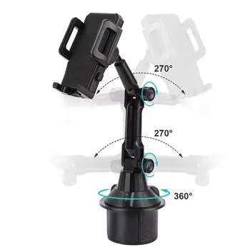 Supporto per telefono per auto Supporto per tazza d'acqua Supporto per accessori interni per auto Supporto per navigazione cellulare a tubo lungo regolabile antiscivolo