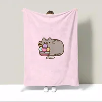 Throw Blankets for Baby Pusheens Fluffy Blanket Sofa Blankets & Throws Bedspreads and Coverlets Halloween Summer Comforter Plaid 1