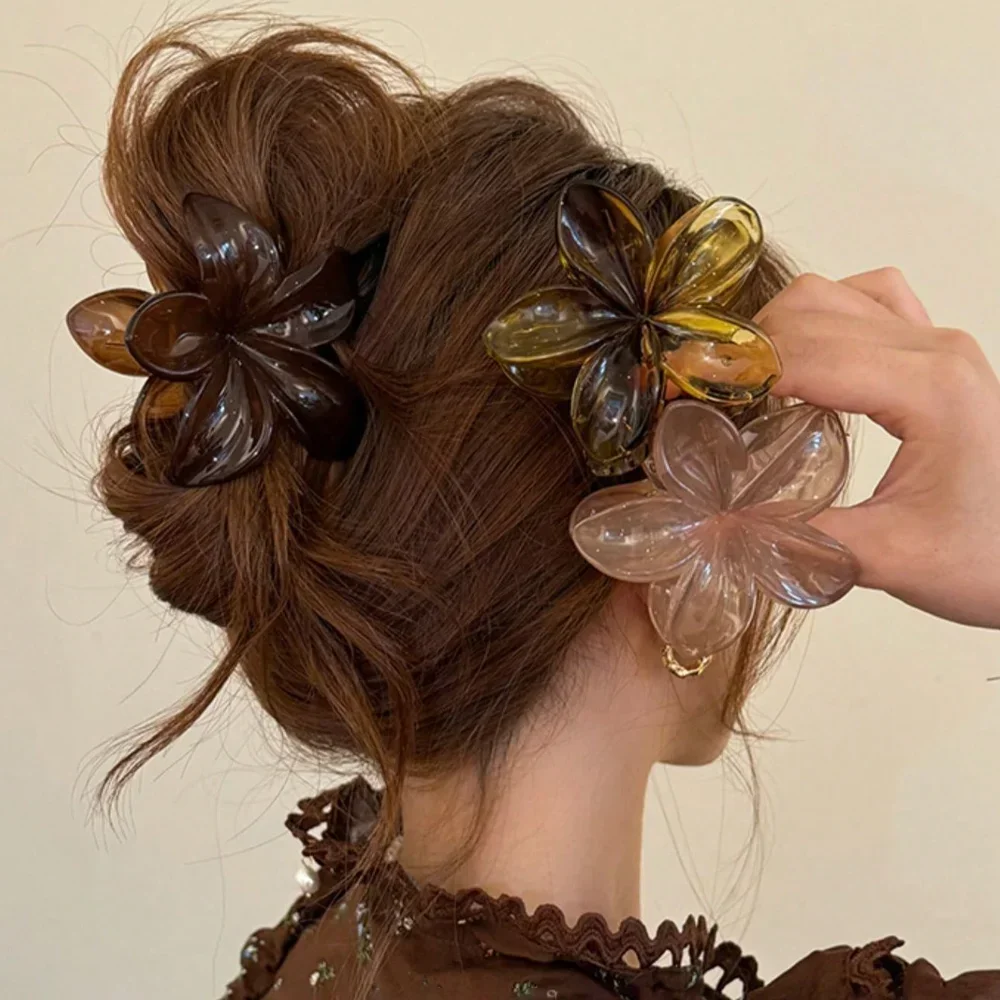 Blumen-Haarklammern, rutschfeste Haarklammer für Damen und Mädchen, modische Haar-Accessoires, Bad-Haarspange – Detail 1