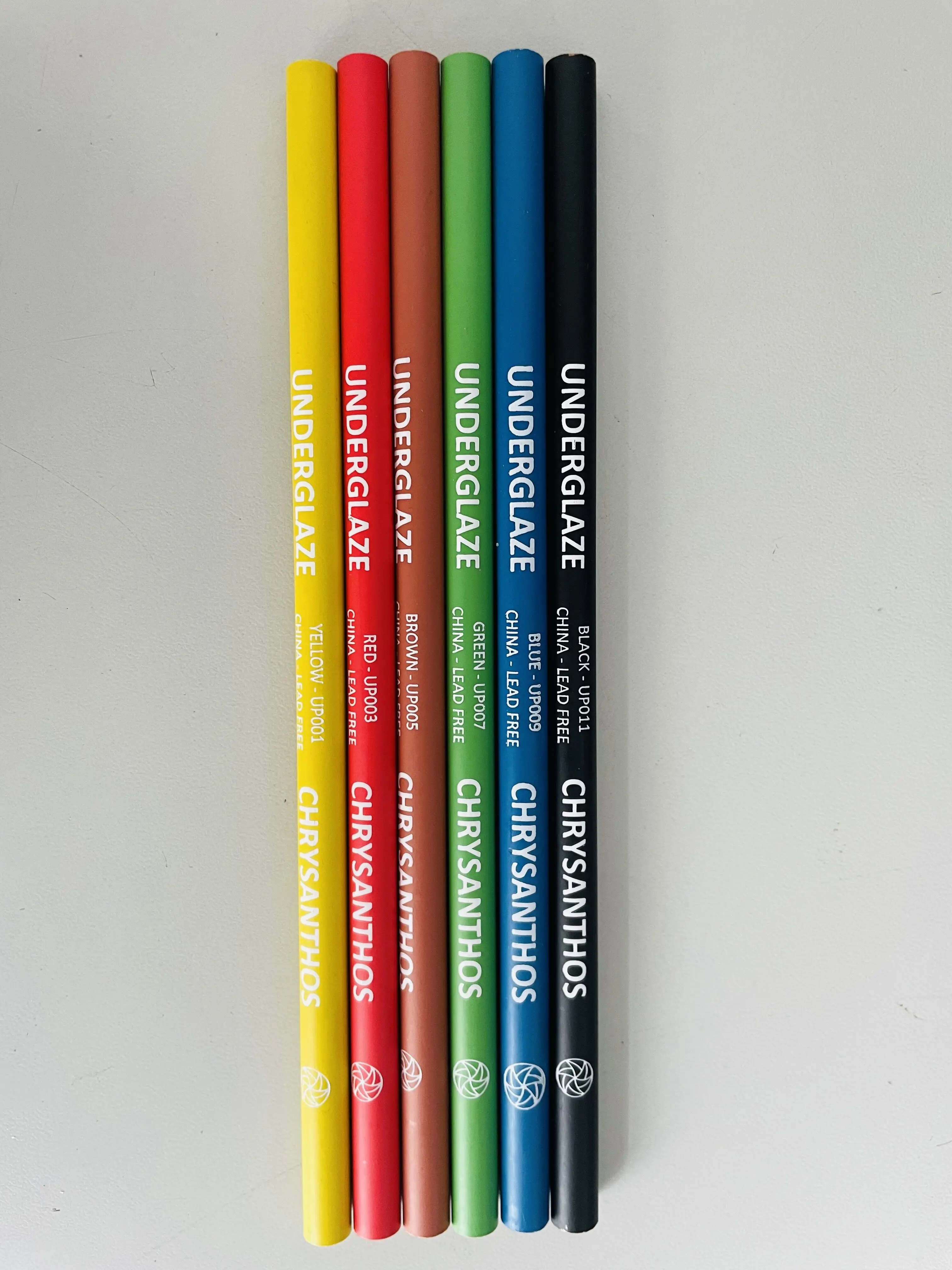 UnderglazePencils6ColorsSetPotteryPaintGlazePencilDIYCeramic