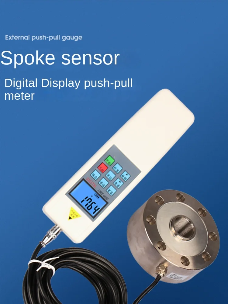 

Spoke Sensor Pressure Tester External Digital Display Push Tension Meter Pressure Meter Dynamometer