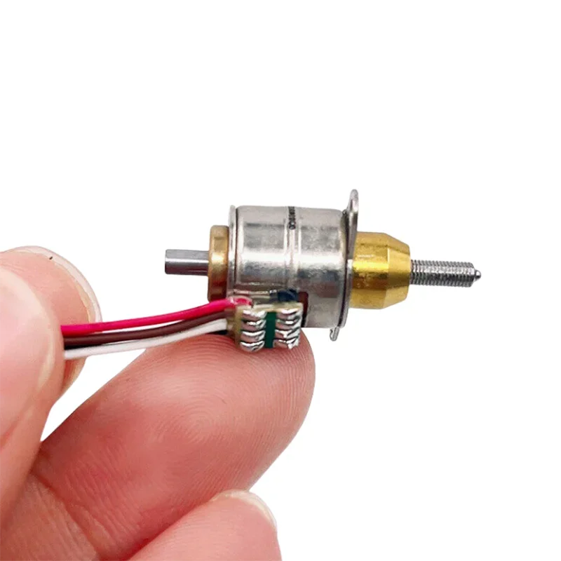 Micro Motor de Passo de Precisão Eixo de Parafuso Linear Telescópico Mini Curso Atuador Linear Minúsculo dc 5v 6v 10 mm