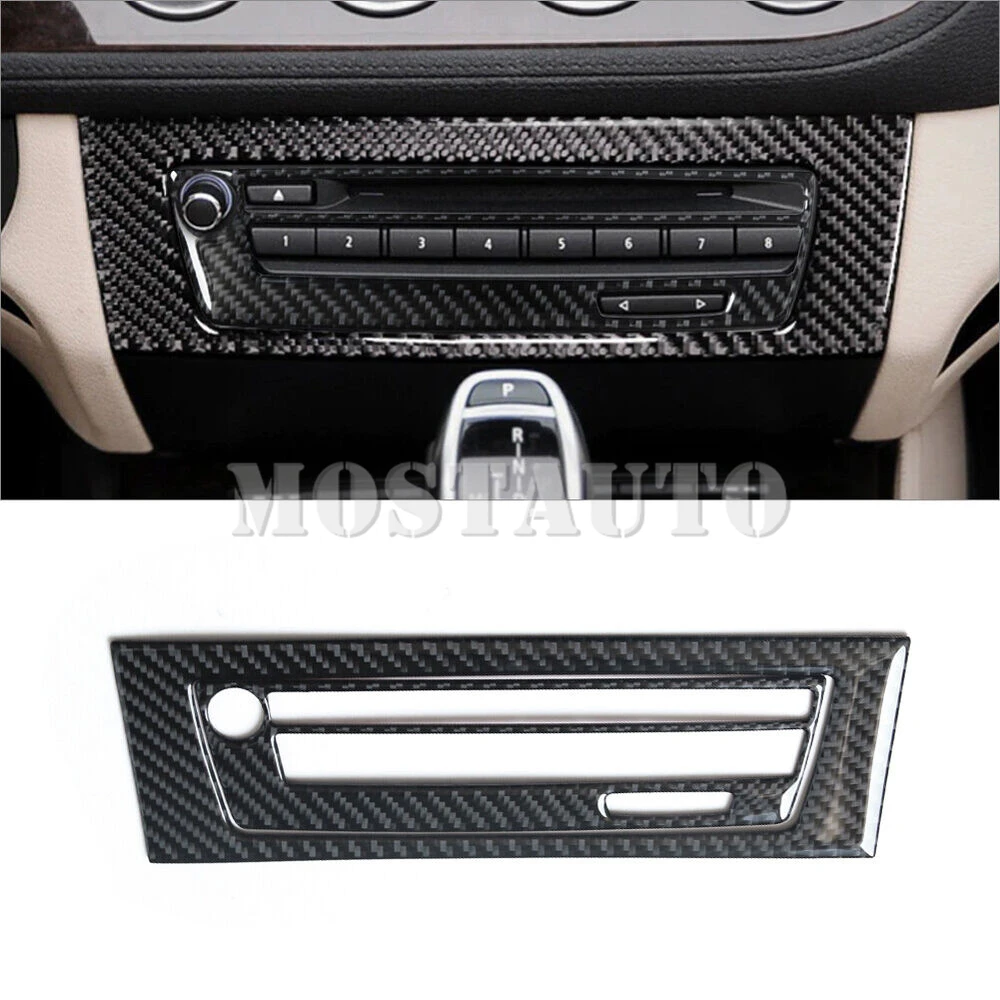 Per Bmw Z4 E89 Soft Carbon Fiber Interior Center Console Cd Panel Trim Cover 2009-2016 2 Pezzi (2 Colori)