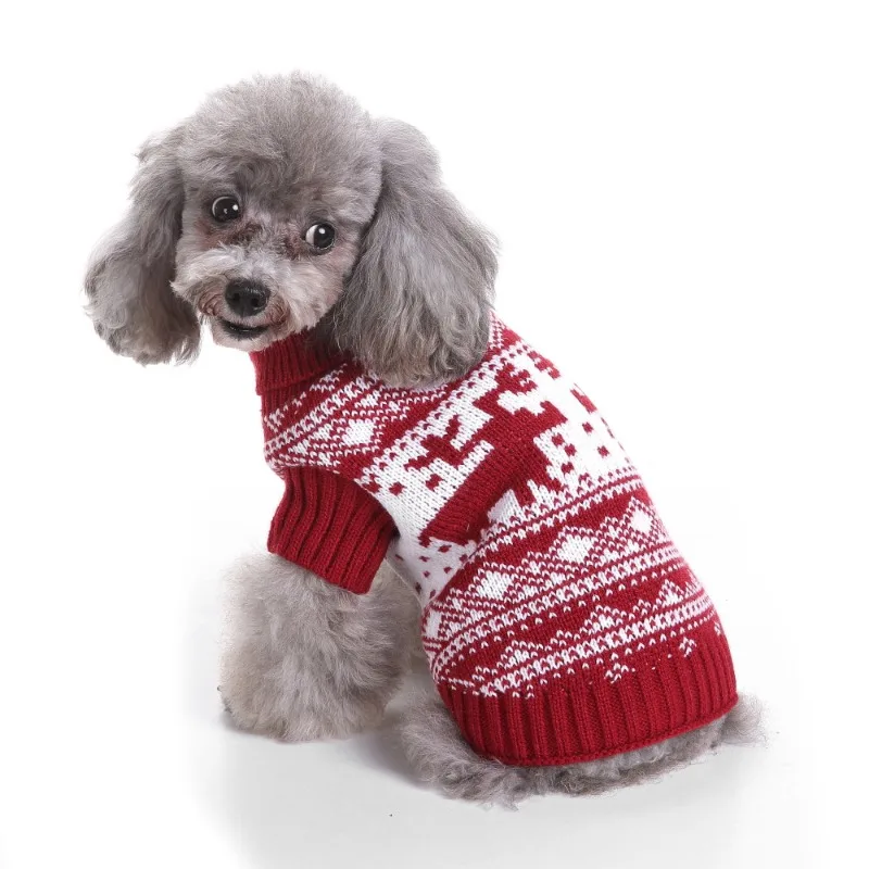 Striped Knitted Dog Sweater 2