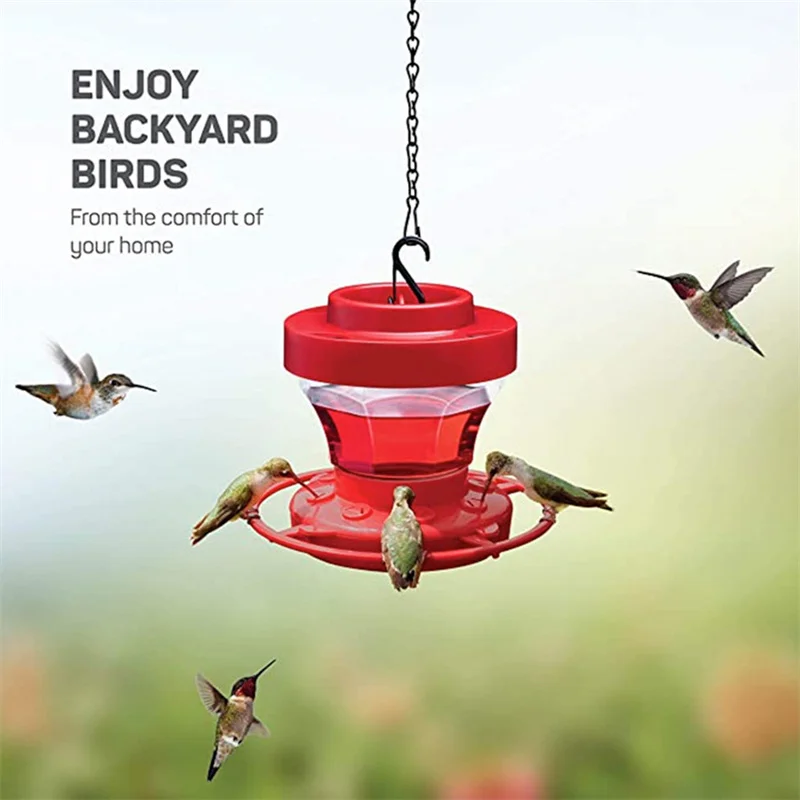 

Detachable Humming Bird Feeder With 8 Feeding Ports Large Capacity Water Feeding Device With Hooks