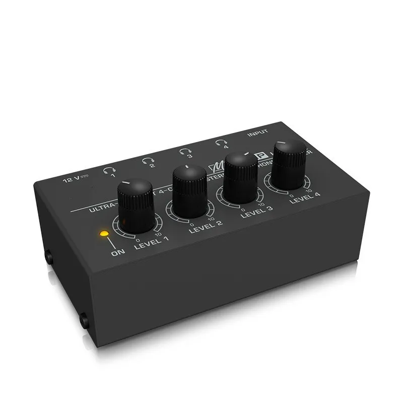 4 채널 미니 헤드폰 앰프 HA400 전원 어댑터가있는 초소형 스테레오 오디오 ..