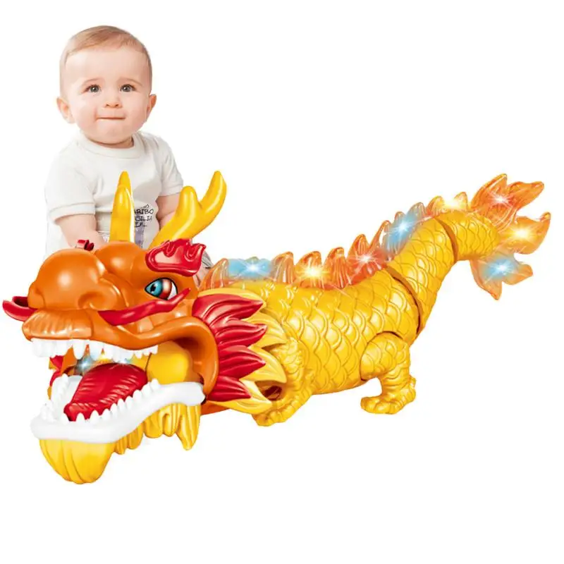 

Китайская танцевальная игрушка дракона, танцевальная игрушка на новый год, свисающая Ослепительная танцевальная игрушка дракона, универсальная ходячая интерактивная игрушка для детей