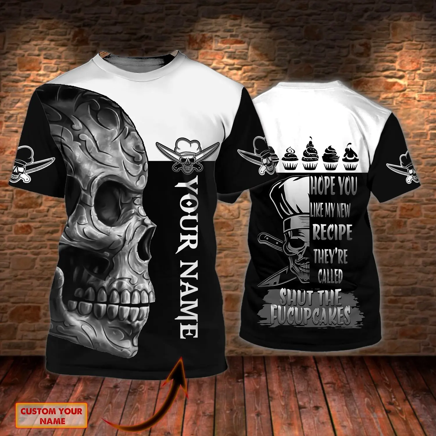2022 heißer Verkauf Mode t hemd Chef Personalisierte Name schwarz 3D Gedruckt Herren Sommer kurzarm Unisex Casual sport T-shirt DW34 – Detail 16