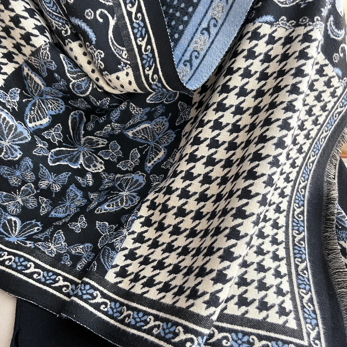 Winter Elegance National Syle Paisley Scarf Women Warmer Pashmina Scarves Patchwork Shawls Female Thick Blanket Wraps Foulard