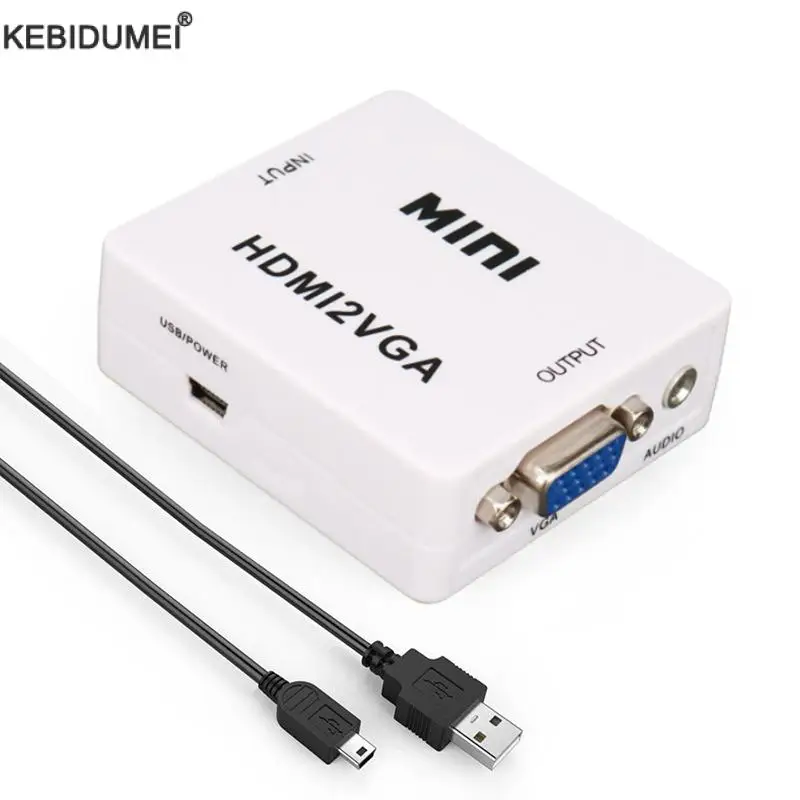 Adattatore Da Mini Hdmi A Vga Per Ps3 Xbox Tv Box Pc Laptop Proiettore Hdtv Dvd 1080P Full Hd Vga A Hdmi Video Converter Box