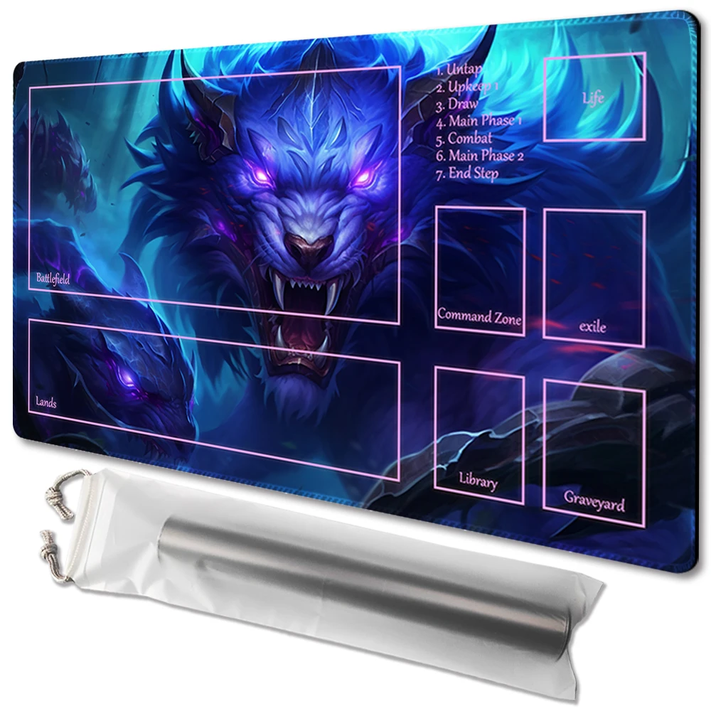 

Vicious wolves-Board Game TCG Playmat Table Mat Game Size 60X35 CM Mousepad Compatible for MTG CCG
