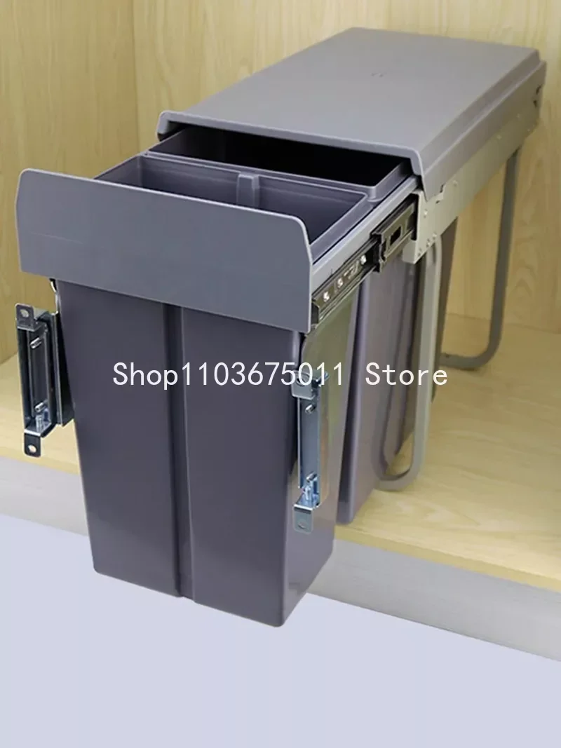 

Kitchen Pull-out Basket Embedded Hidden Pull-out Sorting Bin Cabinet Built-in Dry and Wet Separation High Body Storage