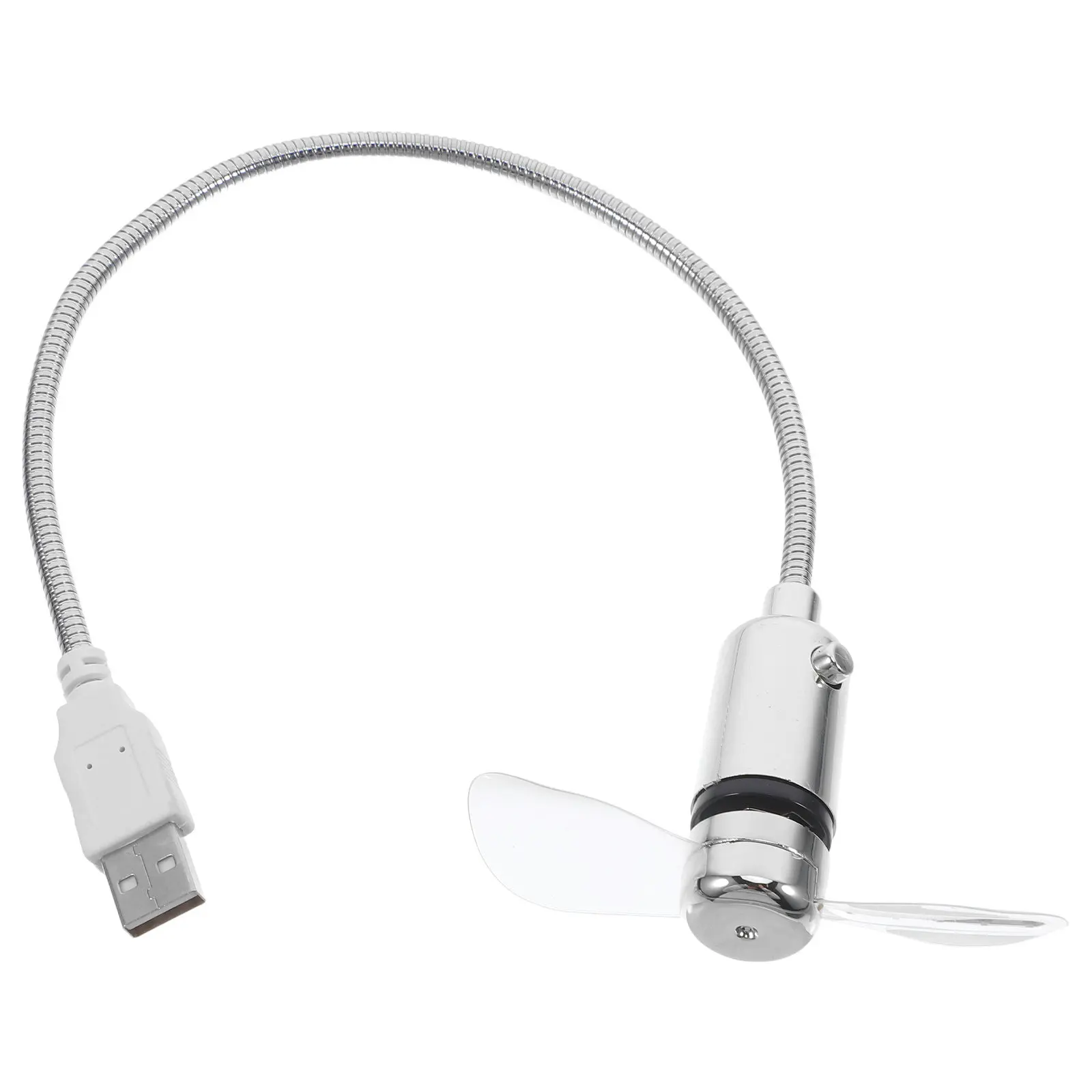 USB 미니 LED 팬 실버 41Cm 64 동적 색상 패턴 데스크탑 노트북 냉각 팬 드라이버 설정 필요 없음 휴대용 선물