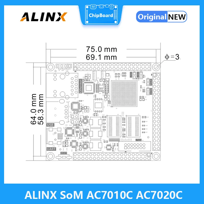 ALINX SoM AC7010C AC7020C: ϸ Zynq-7000 SoC XC7Z010 XC7Z020 ZYNQ ARM 7010 7020   