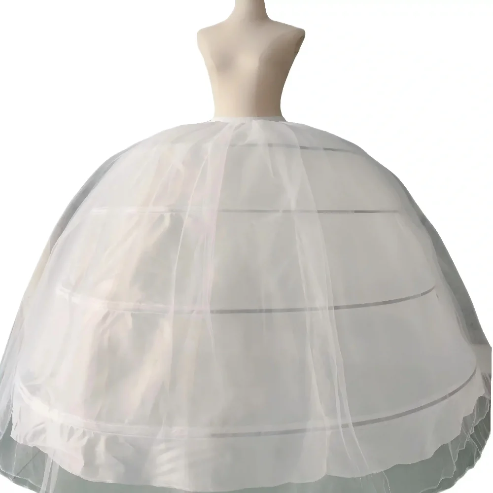 4 Hoops Big Petticoat Crinoline Slip Underskirt for Wedding Dress Bridal Gown