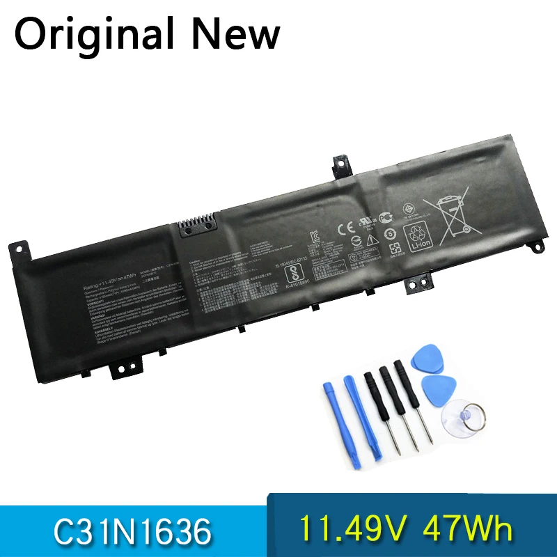 

NEW Original C31N1636 Laptop Battery For ASUS N580VN N580VD NX580V X580V X580VN NX580VD7300 NX580VD7700 Series 11.49V 47Wh