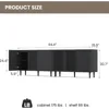 Modern Storage Cabinet, 94.4" Buffet Cabinet with 3 DIY Doors and Adjustable Shelf, Sideboard Coffee Bar Cabinet with Solid Wood 2