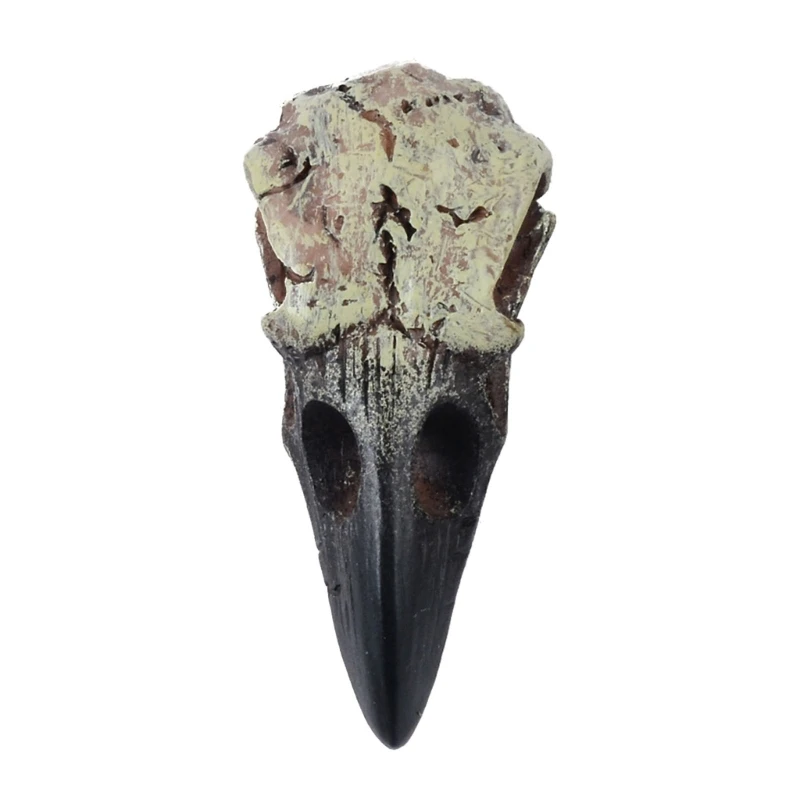 Crow Skull Necklace for Adult Halloween Goths Jewelry Resin RavenSkull Pendant Party Decorations Novelty Jewelry Gift crow skull necklace