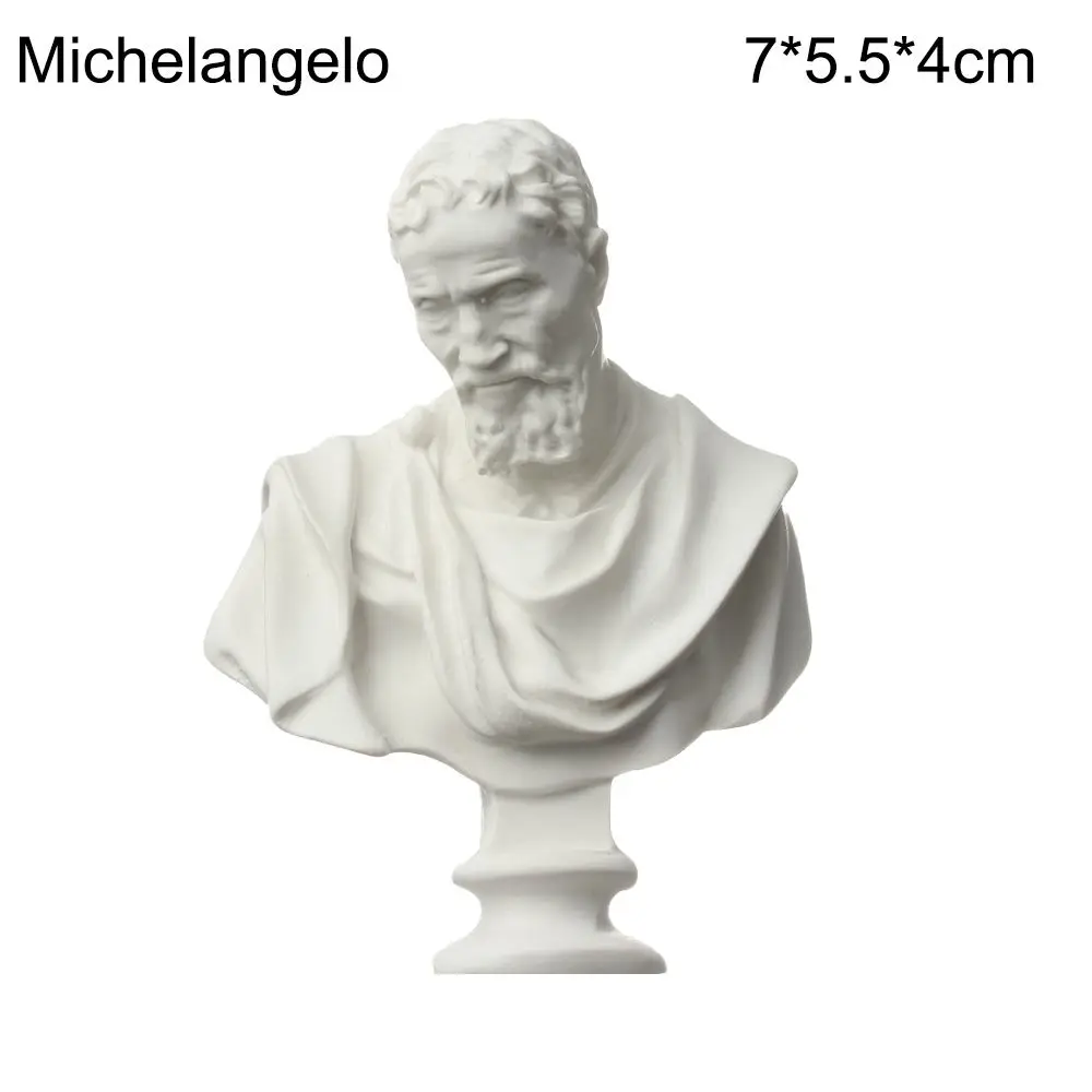 Mini Greek Mythology Celebrity Bust Sculpture - Decorative Gypsum Figurine for Drawing and Home Decor