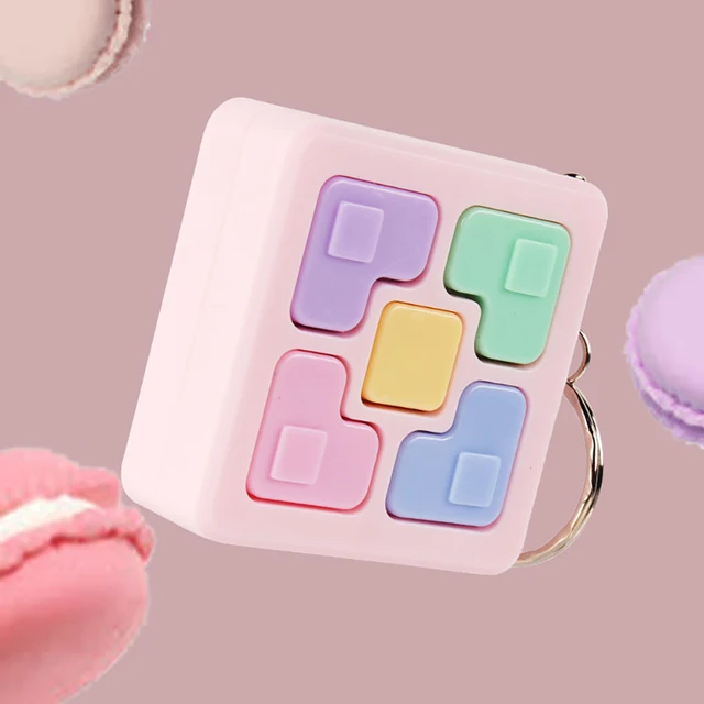 Memory Training Cube Key Chain Magic Rubik's Cube Children Toy Children Puzzle Memory Game LED Light Sound Interactive Toy 2