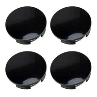 4pcs 57mm Universal Car Wheel Center Hub Cap Cover Black ABS 2
