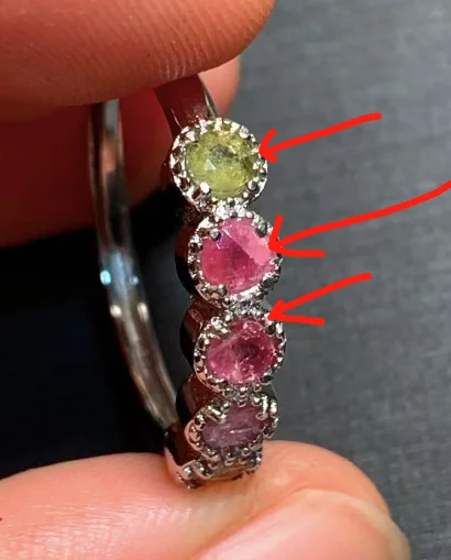 New Arrival Natural Tourmaline Rings Female  Jewelry For Women Gift Copper Cute Stone Flower