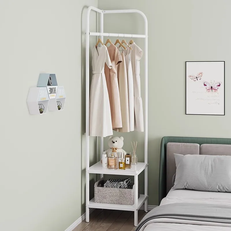 Simple Corner Clothes Drng Ra Bedroom Bede Floor Standing Storage elf Living Room Home Use Coat Hanger Indoor Drng...