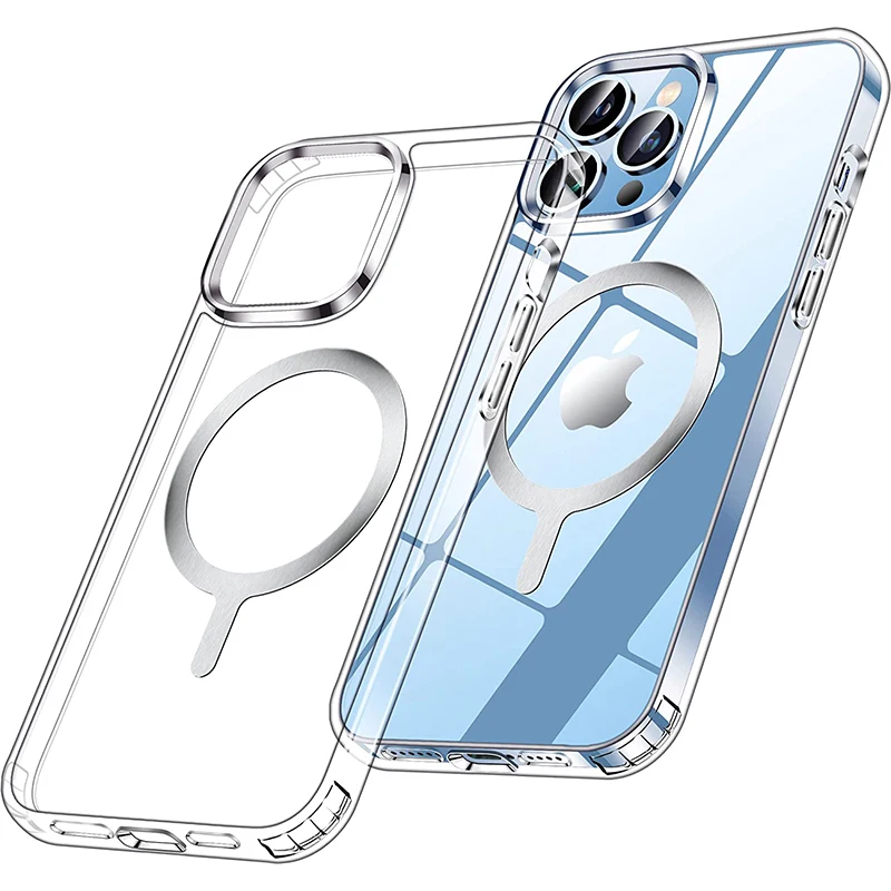 Clear Circle Magsafing Case For iPhone 14 13 12 11 Pro Max