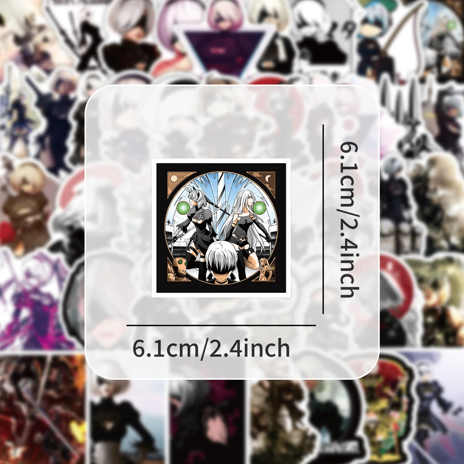 10/50PCS NieR Automata 게임 스티커 개인화 된 멋진 크리 에이 티브 장식 스케이트 보드 헬멧 오토바이 스티커 어린이 장난감