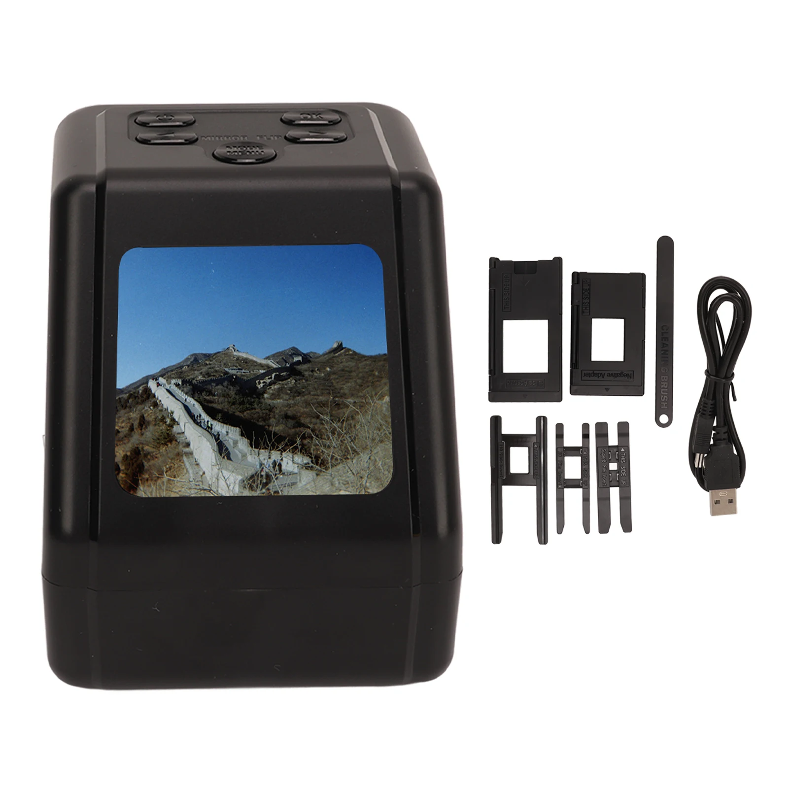 22MP 디지털 필름 스캐너 (135, 126, 110, 8mm 슬라이드 네거티브용) JPG 변환, 2인치 LCD 화면, 가정용 사진 편집을 위한 컴팩트 디자인