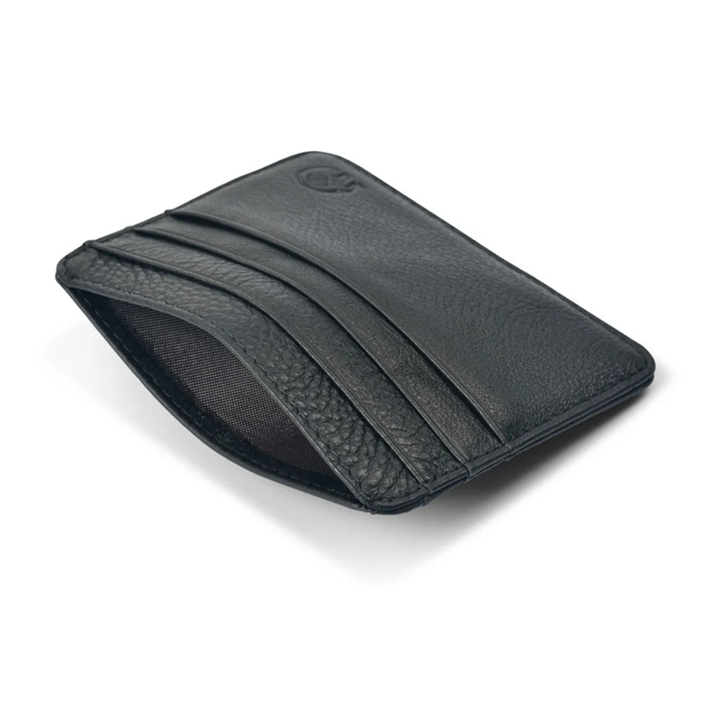 Wallet Card Holder Genuine Leather ID Pocket for Bank Credit Cards