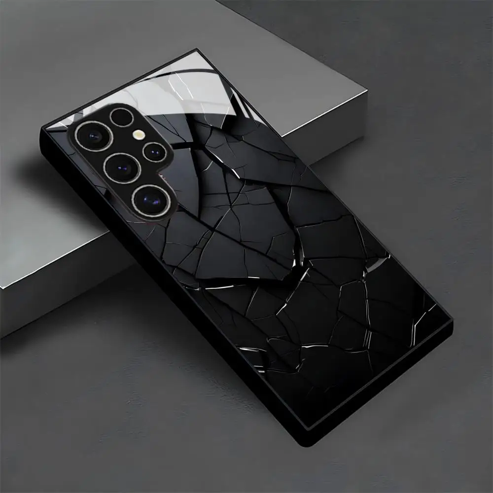Lava Texture Glass Phone Case - Non-Slip Full Cover