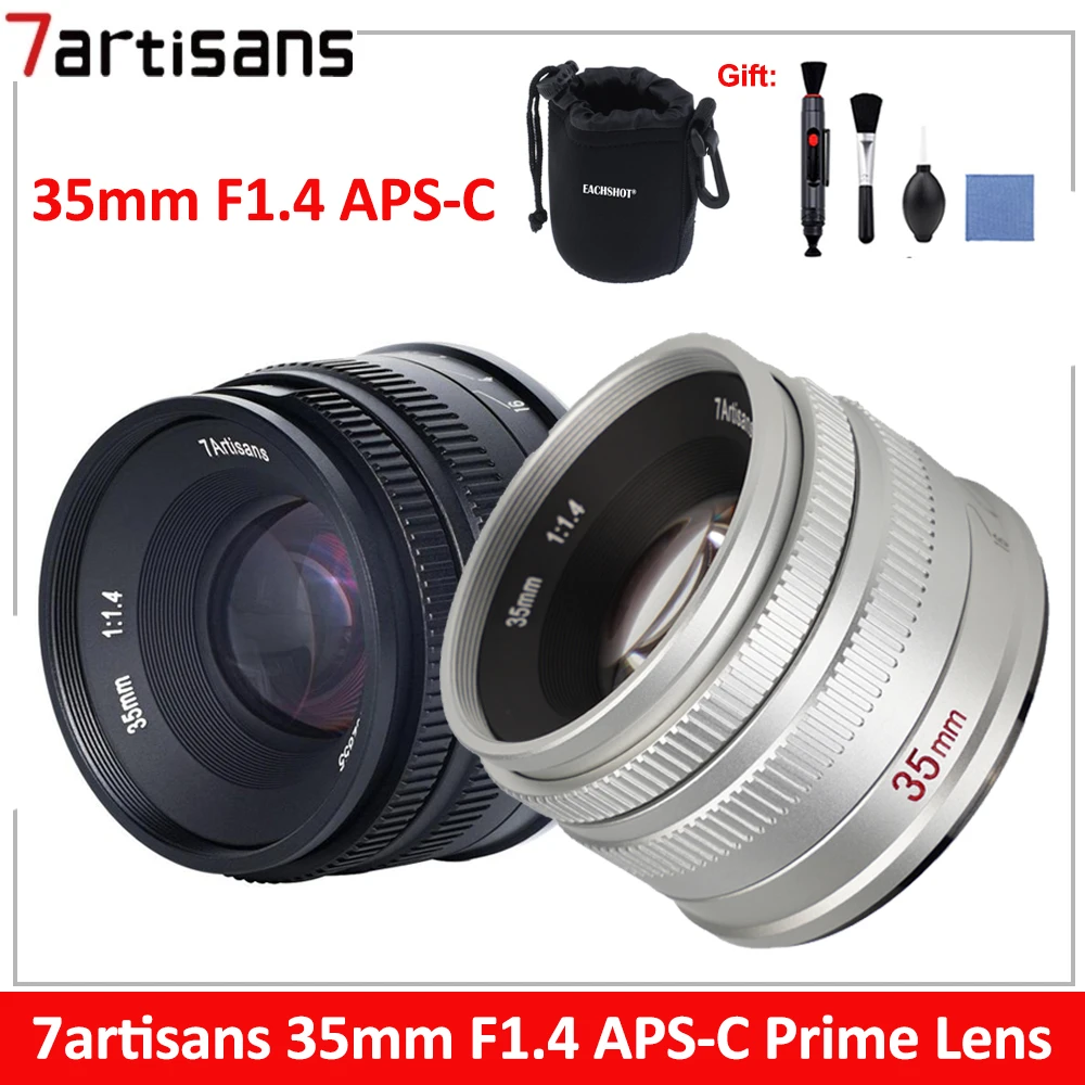 7 Artigiani 35Mm F1.4 Aps-C Prime Lens Per Sony E A6600 Zv-E10 Fuji Fx Canon Eos-M M50 Micro 4/3 Epm1 Nikon Z5 Canon Rf