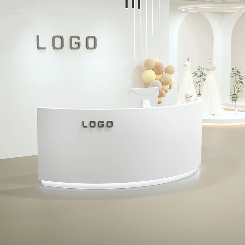 Register Supermarket Reception Desk Checkout Luxury Mobile Reception Desk Restaurant Rezeption Desk Beauty Office Furniture