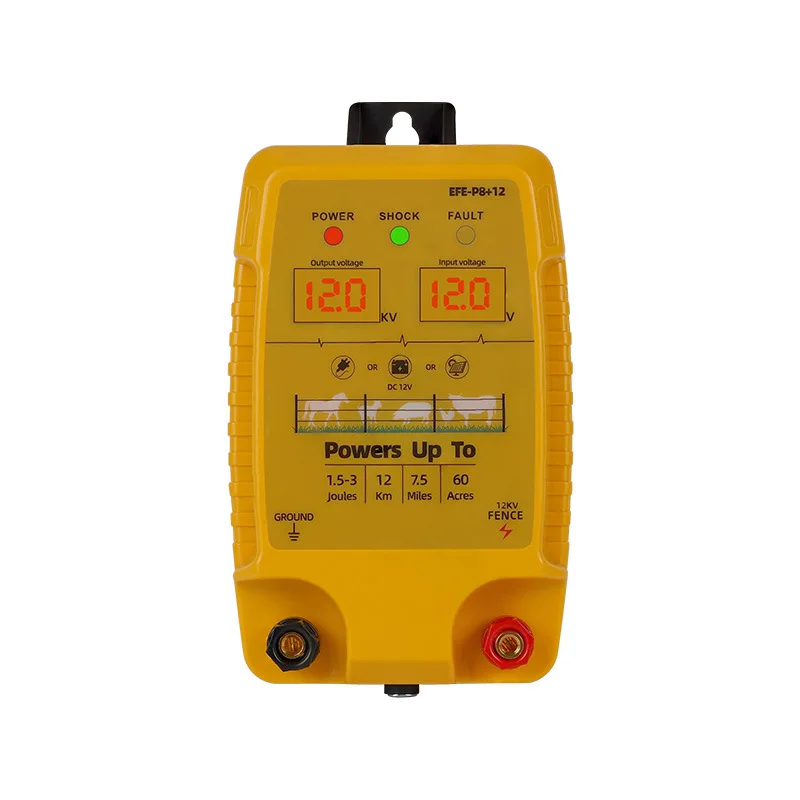 12KM Electric Fence 1.5-3 Joules Low Impedance Energizer Sheep Cattle Horse Poultry Controller Tool For Animal Captivity electric fence energizer