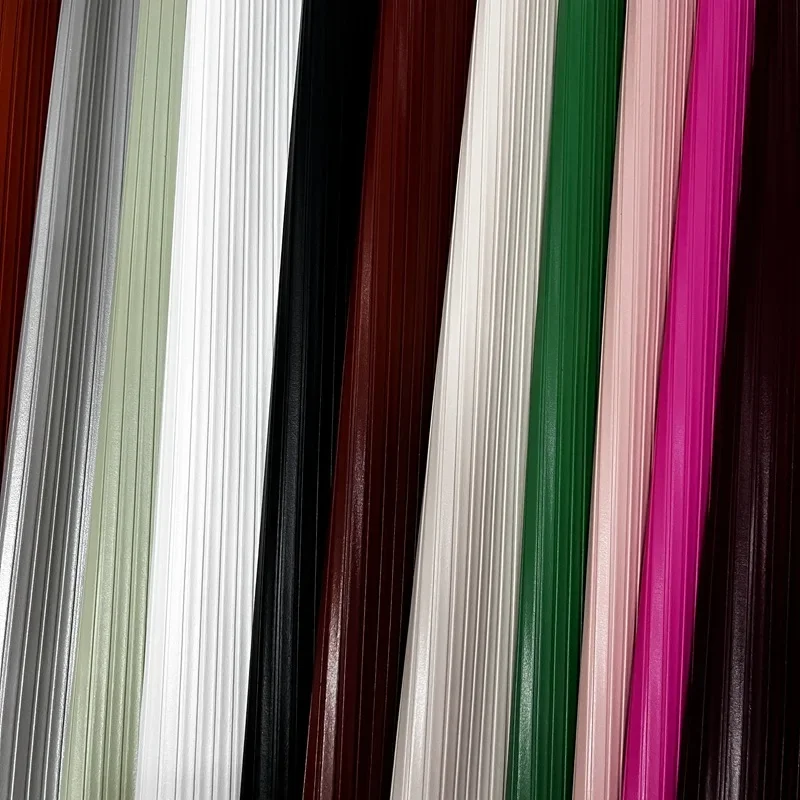 Vertical Stripe PVC Leather Fabric Women's Handbag Wallet Sofa Table Chair Decoration Crafts Glasses Case Goods
