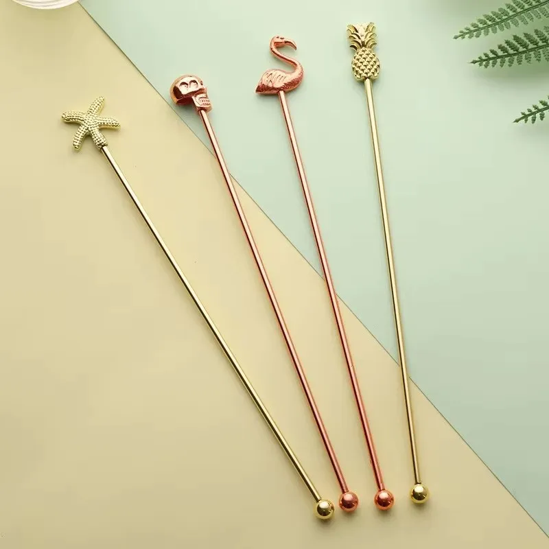 Metal Drink Stirrers Swizzle Sticks Cocktail Accessories Set-Assorted Sizes for Home Bar And Restaurant Use