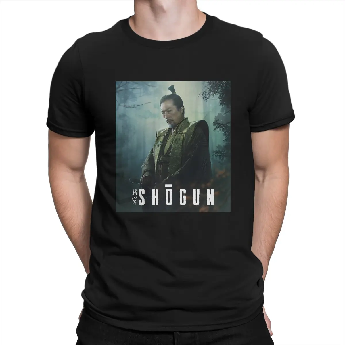 

Мужская футболка Shogun, Повседневная футболка с коротким рукавом и круглым вырезом, футболки из чистого хлопка, топы с принтом, 2024
