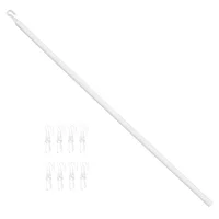 Chains Venetian Blind Rod Window Curtain Hooks Double Accessories White Pp Sheer 1