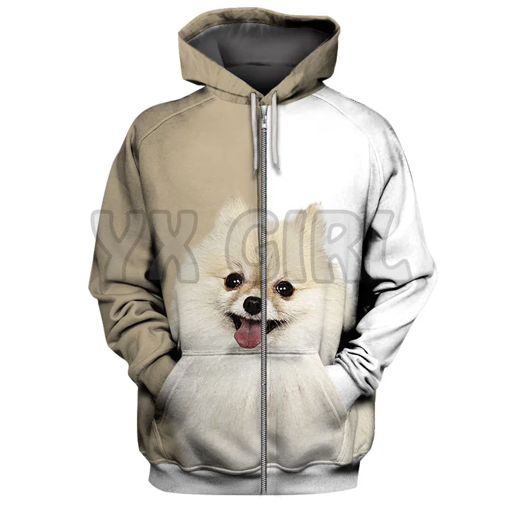 White Terrier West Highland Dogs  3D Printed Hoodies Men For Women Unisex Pullovers Zipper Hoodie Casual Street Tracksuit