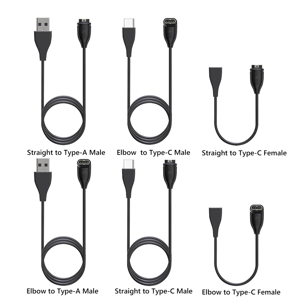 1m/17cm Charging Cable Replacement Parts Charger Cable Accessories Magnetic Charging Cord Portable for Garmin Fenix 7/7S/7X/6/6S