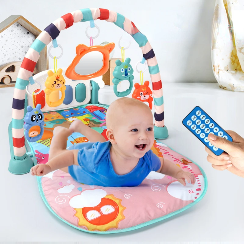 цена Baby Pedal Piano Fitness Rack Newborn Toys Educational Early Education Music Pedal Piano Toys