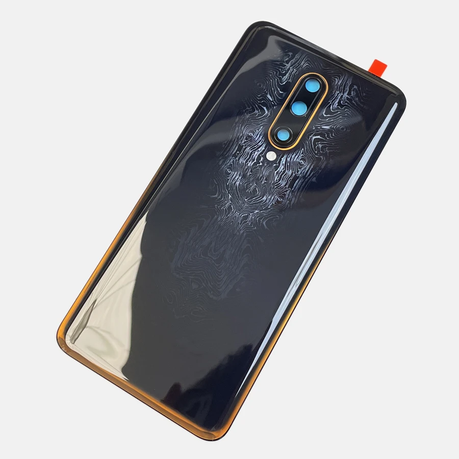 Oneplus 7T Pro McLaren용 유리 후면 배터리 커버, 후면 도어 하우징 패널 케이스, 접착제가 포함된 카메라 렌즈 교체
