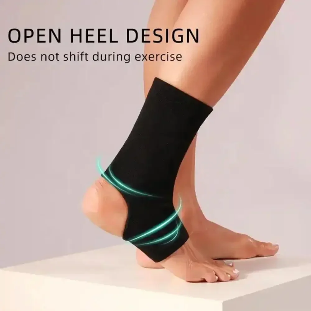 1 PCS Ankle Compression Sleeve Open Heel Ankles Sleeve Elastic Light Foot Support Sleeve Breathable Ankle Wraps for Women & Men