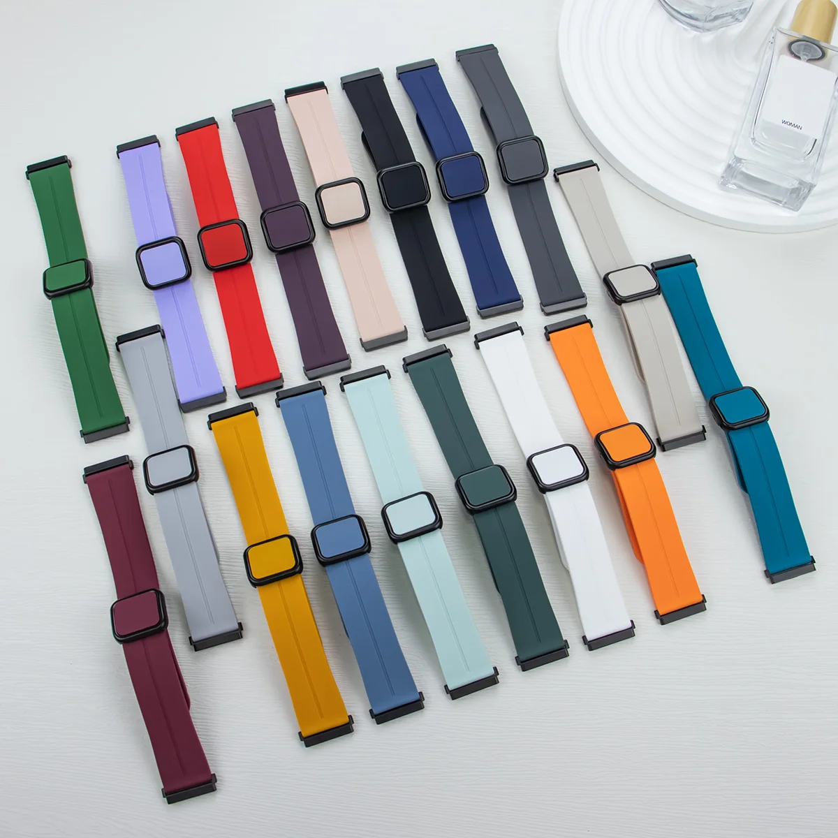 Enhanced Magnetic Buckle Silicone Sports Strap