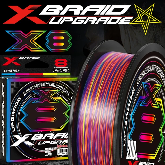יפן מקורי Xbraid Upgrade X8 ססגוני 2024 חדש חוזק רב חוזק רב חוט דיג 1000M/500M/300M חוט דיג מלוח סופר חלק עמיד בפני שחיקה 1