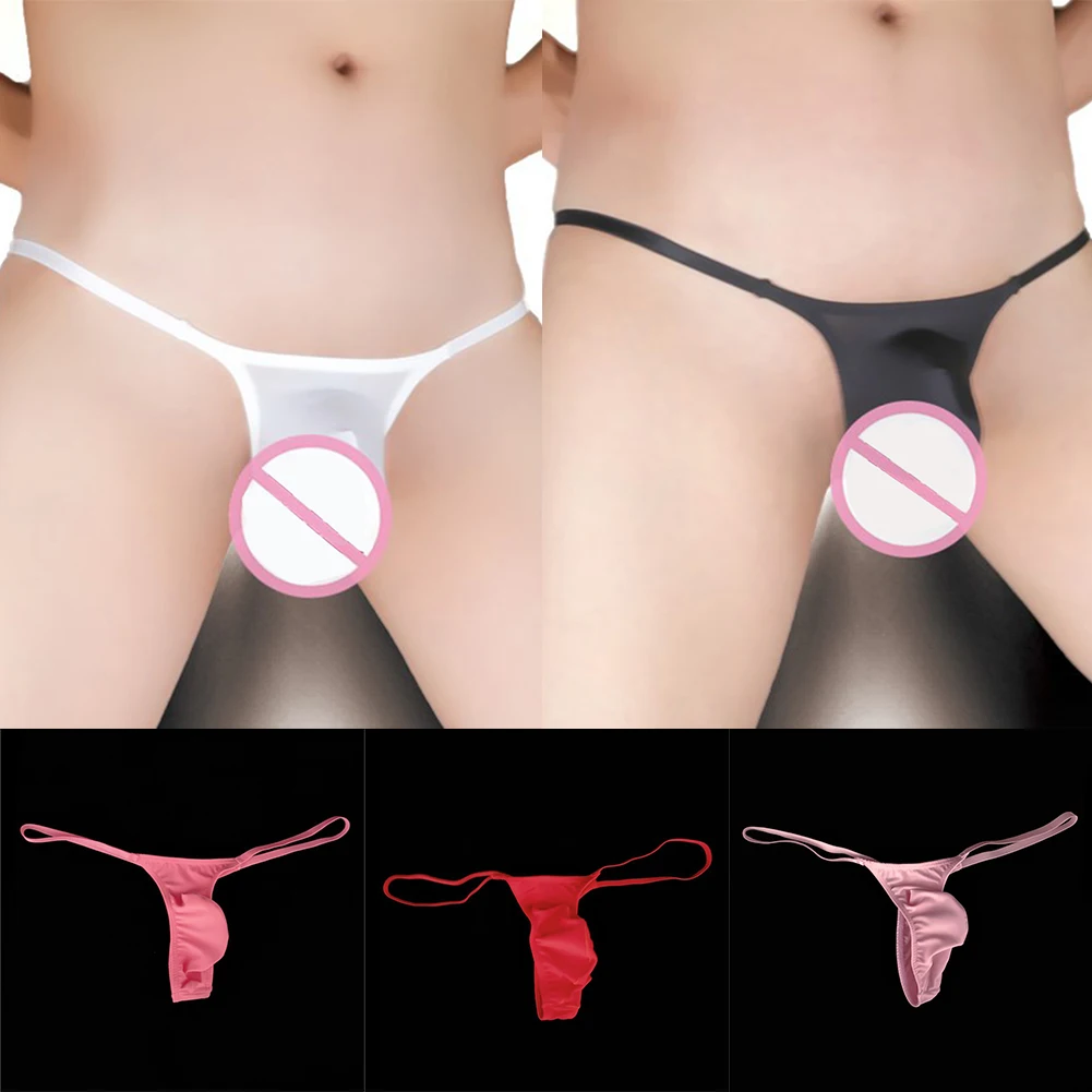 Mens G-strings Briefs Low Waist Thongs See Through Bikinis Underwear Sexy T-Back Pouch Panties Swimwear Sissy Underpants mens slim pouch swimming g string print lingerie thongs underwear beachwear swimwear